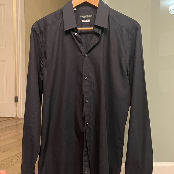 Dolce Gabbana dark blue authentic dress shirt worn once - Picture 1 of 4